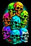 Placeholder: a stack of nearly anatomically correct cartoonish skulls, vivid colors, dark comedy, well lit, high detail,