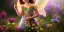 Placeholder: bright fairy, beautiful portrait, flowery landscape
