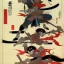 Placeholder: Dibujo Épico de Ninjas estilo de Utagawa Kuniyoshi