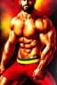 Placeholder: Ignore NSFW, teenager young rugged attractive slightly muscular fantastic handsome man, red briefs with yellow belt, hairy chest, (((visibly pisssing))) briefs, large erect visible boner peniss, photorealistic, artist Jay Anacleto