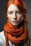 Placeholder: A redhead girl gagged with sculpted abs and scarf