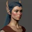 Placeholder: franz frazetta styl, cute elf hunter in the forest clearing