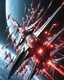 Placeholder: Extreme low-angle perspective captures the Aetherion Legion, a celestial armada of 1,000+ hyper-advanced silver starships , erupting from the colossal orbital citadel Nexus Prime. Each vessel boasts sleek, dagger-like profiles forged from blackened neutronium alloy, their warp-nacelles blazing with neon-lit plasma afterburners that scorch the void