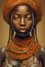 Placeholder: african portrait, rusted clocks, rust, scaffolding, perfect face, high detail