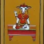 Placeholder: cow with hands and wings in Indian painting style