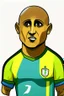 Placeholder: Roberto Carlos Brazilian football player cartoon 2d