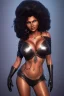 Placeholder: Pam Grier as evil queen in black leather, leather, busty, cleavage, angry, stern look. character design by cory loftis, fenghua zhong, ryohei hase, ismail inceoglu and ruan jia. unreal engine 5, artistic lighting, highly detailed, photorealistic, fantasy