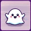 Placeholder: An icon that features a cute ghost that has stars as its eyes. It should look super happy