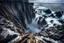 Placeholder: This mesmerizing ocean cliff scene captures the dramatic power and beauty of nature. Towering rugged cliffs stand majestically against the vast expanse of the ocean, where the water pours into a singular bottomless pit. The cliffs, with their sharp and jagged edges, create a stark contrast to the rough, flowing water, making the scene even more captivating. Sunlight pierces through the mist rising from the waterfalls, creating a magical, ethereal atmosphere