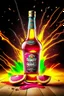 Placeholder: brand campaign for a new drink with orange and chili flavour with Grand Theft Auto V explosion high resolution