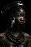 Placeholder: Artemis as a black woman, 90mm studio photo, hyperrealistic