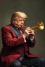 Placeholder: Trump playing the musical trump instrument , traditional si, studio photograph, very aesthetic, highly detailed, brilliant composition, hyper realistic, photorealistic, subsurface scattering matt painting