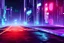 Placeholder: Cyberpunk street with holograms, 4k