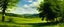 Placeholder: A green grassland near a clearing painted by Gustave Courbet