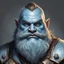 Placeholder: dnd, portrait of dwarf with light-blue skin