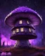 Placeholder: An illogically floating mushroom house on a clear night. white purple black, Stars Dark cosmic interstellar. Detailed Matte Painting, deep color, fantastical, intricate detail, splash screen, hyperdetailed, insane depth, concept art, 8k resolution, trending on Artstation, Unreal Engine 5, color depth, backlit, splash art, dramatic, High Quality Whimsical Fun Imaginative Bubbly, perfect composition