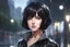 Placeholder: elizabeth with short black hair in 8k 2D anime realistic drawing style, elizabeth custom, close picture, rain, highly detailed, high details, detailed portrait, masterpiece,ultra detailed, ultra quality