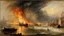 Placeholder: Style J. M. W. Turner, 1666 fire of London, beautiful composition, exquisite detail