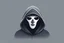 Placeholder: generate the app store logo of an app with an icon of a hooded-up person that covers the eyes