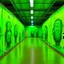 Placeholder: A lime green nuclear warehouse with trolls painted by Gustav Klimt