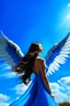 Placeholder: beautiful queen blue sky wings light