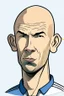 Placeholder: Zinedine Zidane French football player ,cartoon 2d