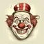 Placeholder: iilustracion de rostro de payaso clown de circo vintage sonriendo