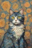Placeholder: Kedi portesi, Van Gogh tarzında