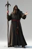 Placeholder: russian monk ,3d model, t-pose, full length