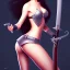 Placeholder: Beautiful women with katana sword