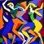 Placeholder: Give me a painting inspired by Henri Matisse's dance painting.