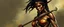 Placeholder: full body dhalsim gandalf as dark brazilian woman , airbrush and pen outline