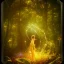 Placeholder: Pixies and Fairies in a garden ,glowing , free,small and big, many fairy lights inside a forest, ghostly lights, polaroid, symmetry, bioluminescence, luminescent glow, moody, tender, photorealistic, octane render, golden hour,MTG,digital painting,by Anna Dittmann