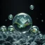 Placeholder: Award-winning Collector-grade digital scene of floating glass-like miniature worlds suspended in dark space, each containing surreal landscapes and glowing ecosystems, macro-to-cosmic scale contrast, ultra precise reflections and refractions, high-end conceptual art style, 64k