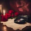 Placeholder: Picture this: A dimly lit room, adorned with flickering candlelight. Soft, velvety textures in shades of crimson and rose. A vintage record player gently spinning a vinyl record, filling the air with nostalgic melodies. An old love letter, delicately unfolded, revealing handwritten words that once ignited hearts. In the foreground, a solitary red rose, its petals slightly wilted, symbolizing the passage of time and the bittersweet nature of love. A sepia-toned filter adds a touch of vintage char