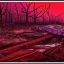 Placeholder:  line Art coloured, destroyed, post apocalyptic, darkred tones,