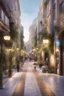 Placeholder: the design of a pedestrian street environment in the romantic, modern and fabulous style