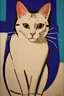 Placeholder: portrait of a cat by picasso