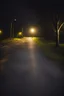 Placeholder: streetlight effect, It's dark everywhere except for one spot where there's a bright streetlight. The streetlight helps you see things clearly and find your friends easily in that small area.