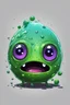 Placeholder: small, cute, slime, dnd, happy, blob, familiar, rock eyes.