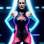 Placeholder: Ultra detailed fullbody Portrait in oil on canvas of beautiful busty female biker from Tron legacy,tron legacy light cycle,wearing skintight pink latex suit,extremely detailed digital painting, extremely detailed face,crystal clear Big eyes,mystical colors,perfectly centered image, perfect composition, rim light, beautiful lighting,masterpiece,8k, stunning scene, raytracing, anatomically correct, in the style of Ohrai Noriyoshi and Evan lee and robert and howard andKen Kelley and Simon Bisley