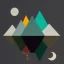 Placeholder: Day and night mountain art