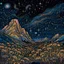 Placeholder: Colourful, peaceful, night sky filled with galaxies and stars, rock formations with fossils, flowers, one-line drawing, sharp focus, 8k, deep 3d field, intricate, ornate