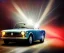 Placeholder: fiat 125p, city. high speed. bokeh. lens flare. warm lights. high detailed. oil on canvas