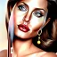 Placeholder: angelina jolie as dollie deluxe, bright eyes, cards