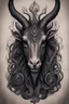 Placeholder: dark capricorn only head tattoo