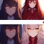 Placeholder: Clear focus,8k,Beatiful Lighting,Beatiful Blur,Beatiful Face,Beatiful Shading,Amber long hair,fluffy hair, long fluffy bangs, Cyan eyes, wearing a red ninja outfit for girls, Extreme Close Up