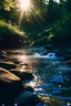 Placeholder: A photo of a sparkling stream, representing a glimmer of hope and a potential guide for the girl