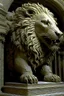 Placeholder: sculpture of lion , surreal , by hr giger and beksinski
