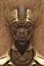 Placeholder: shiny black male African Egyptian alien, cracks in the voodoo head, wicked, eyes, crown, Elephant, 8k, finely detailed, photo realistic, tiger turquoise skull head gold dragon space alien snow skeleton gold hornytoad silver crown silver eyes playing drums